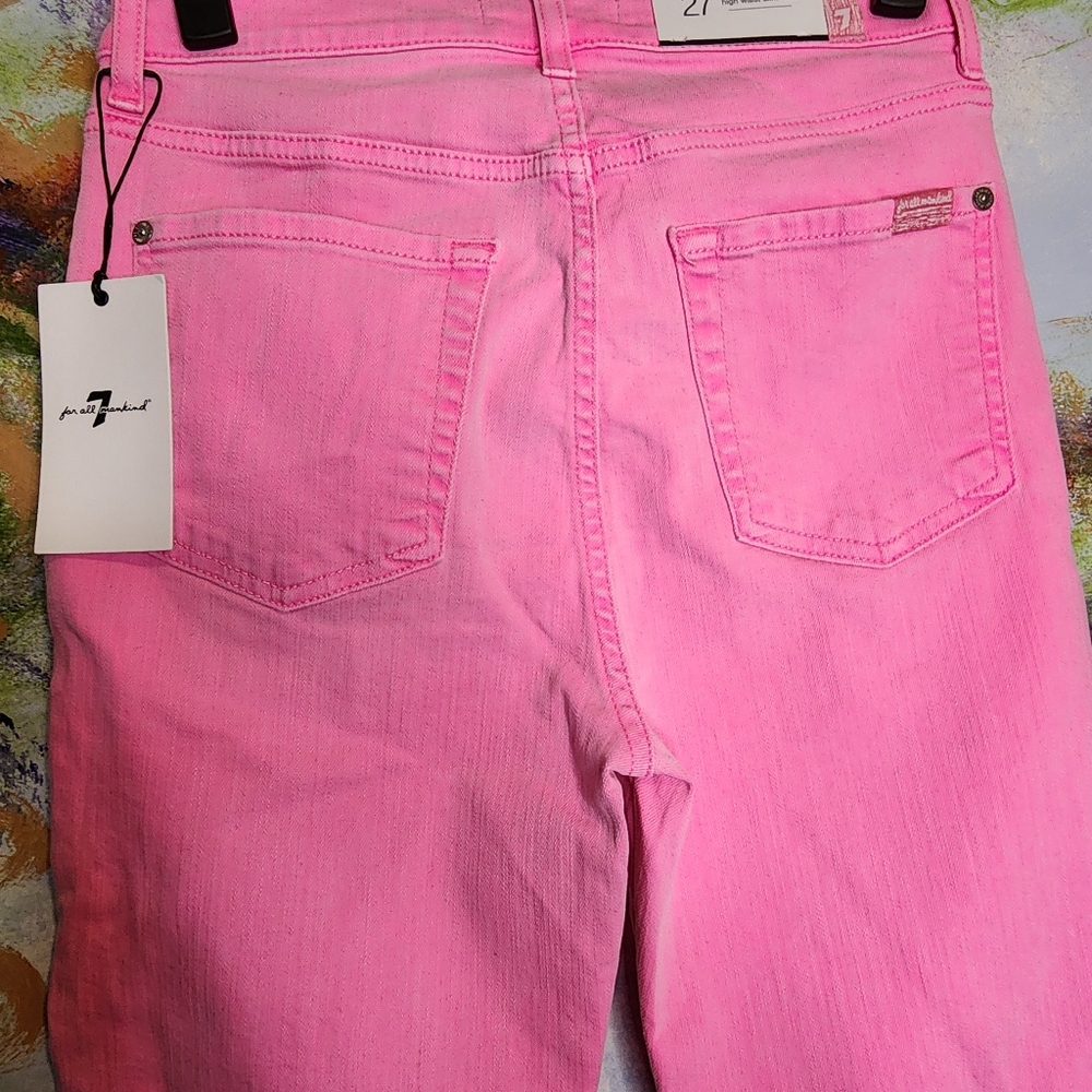 NWT 7 For All Mankind High Waist Slim kick Jeans - Picture 13 of 13